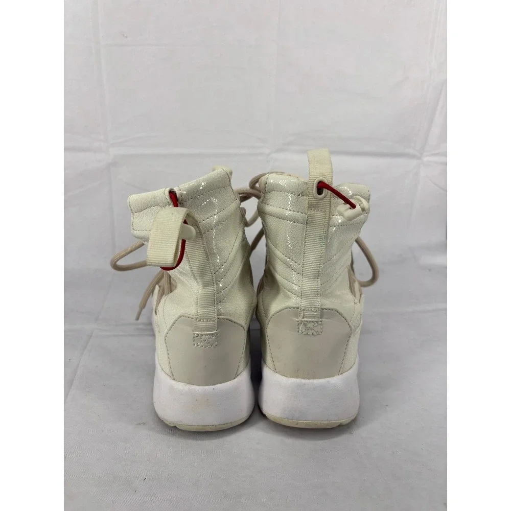 Nike Tanjun High Rise Sneakers Womens 7.5 Ivory Fleece AO0355-005